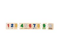 Goki - 2041618 - Puzzle en Bois - Chiffres 1-10 - 10 Pièces