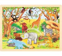 Goki - 2041640 - Puzzle En Bois À Encastrement - Afrique - 48 Pièces