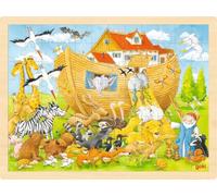 Goki Puzzle en bois à encastrement – Entrée en Arche de Noé – 96 pièces