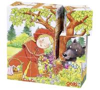 Goki – Puzzle en bois 2041665 – Cubes Histoire – 9 pièces