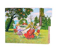 Goki - 2041676 - Puzzle en Bois - Cubes - Histoire - 20 Pièces