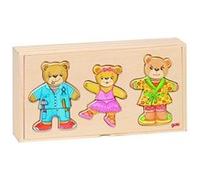 Goki - 2041681 - puzzle en bois à habiller - ours famille - 36 pièces G