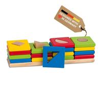 Goki - 2041784 - Formes À Trier Et À Empiler - Jeu De Tri - Couleurs Et Formes - Les Quatre Tours