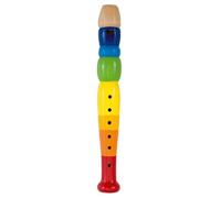 GOKI Flûte à bec Arc-en-ciel L 20 cm Bois