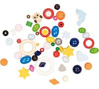 Goki - 2535 - Set de 660 Perles en bois, Multicolore