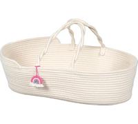 goki 51427 - Panier de transport pour poupée - 51 x 31 x 17,5 cm - Blanc - Avec remorque - 2 pièces