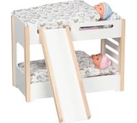 goki 51451 - Lit superposé pour poupée avec Toboggan - Lit en Bois Solide pour Deux poupées