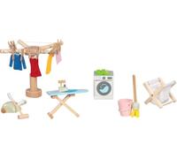 Goki - 51461 - Accessoires de buanderie en Bois et Textile | 29 éléments