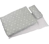 Goki- Ropa de cama Para muñecas, Cielo estrellado Décoration, 51517, Gris, S