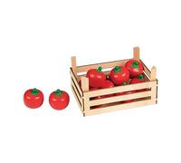 Goki Jeu d'imitation 51676 – 10 tomates dans une cagette en bois