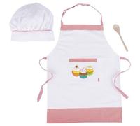goki 51678 Set de cuisine, tablier : L= 41 cm, H= 55,7 cm, multicolore, 3 pièces (1 set)