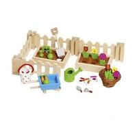 Goki Jardin de maison de poupée en bois avec Accessoires Ivoire G