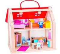 Jouet en bois Valise Maison de Poupées avec Accessoires Goki® - J