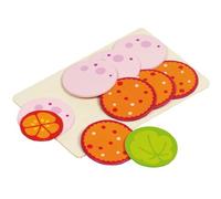 Goki - 51810 - Imitation - Planche de Tranches de Saucisses en Bois