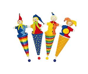 goki 51818 - Pup-up Clown, Assorti, 1 pièce
