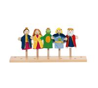 goki 51899 Marionnettes à doigt Roi Grenouille, multicolore, 5 pièces (1 set)