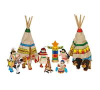 goki 51911 Poupées à plier Camp indien, multicolore (1 set)