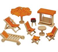 Poupée GENERIQUE GOKI - 51913 - POUPEE - MEUBLES DE JARDIN POUR MAISON DE POUPEES - 9 PIECES