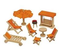 GOKI - 51913 - POUPÉE - MEUBLES DE JARDIN POUR MAISON DE POUPÉES - 9 PIÈCES G