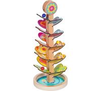 Goki - 53762 - Cascade sonore - Circuit à Billes en Bois avec 3 Billes de Verre