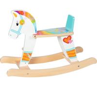 goki 53769 - Cheval à Bascule Sunny 66 - Cheval à Bascule en Bois avec Dossier - Jouet à Bascule Joyeux pour Enfants à partir de 12 Mois