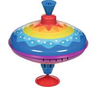 goki 53778 - Toupie bourdonnante en tôle - Toupie colorée Qui apporte Joie et Plaisir à la Chambre de Votre Enfant - Toupie Classique avec Pied - Hauteur : 21 cm - À partir de 1 an