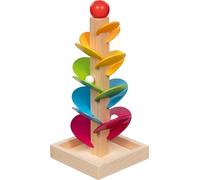 goki 53781 - Jeu de 3 jeux de billes en bois - Avec mélodie pour motricité fine et ouïe - Jouet éducatif pour enfants - Avec 2 billes et compartiment de rangement - 13 x 13 x 30 cm - À partir de 3 ans