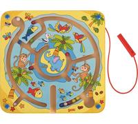 Goki 53818 Labyrinthe magnétique - l’île aux Animaux, Multicolore