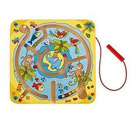 Goki 53818 Labyrinthe magnétique - l’île aux Animaux, Multicolore
