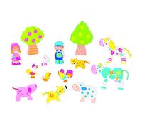Goki - 53834-14 Figurines en Bois, la Ferme Susibelle