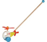 Goki 54891 Véhicule Coulissant Hélicoptère en Bois 15 cm