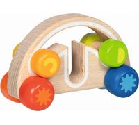 goki 55849 - Voiture de préhension Twirly-wirly pour Enfants - Jouet en Bois pour Encourager Le développement sensoriel et la motricité Fine - A partir de 1 an - Bois Naturel
