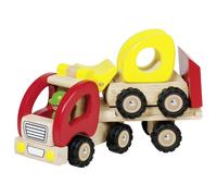 goki 55963 remorque surbaissée, rouge/jaune