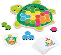 goki 56302 - Jeu de Ponçage Tortue Rosy - Jeu éducatif créatif 41 pièces