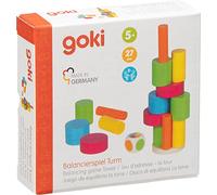 Goki 56762 Tower Balance Game Skill, Multicoloured
