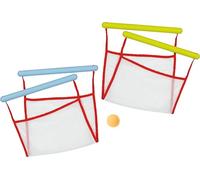 Goki Jeu de lancer et attraper 56829 – Balle en feutre, bois et textile 54 x 27,5 x 2 cm