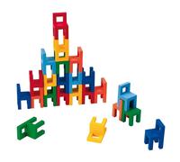goki 56929 Jeu d'équilibre et d'empilage de chaises, multicolore (1 pièce)