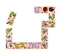 Goki – Jeu de dominos 56961 – Animaux en bois