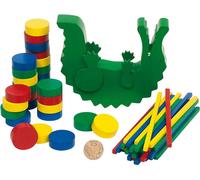 goki 56966 Jeu d'empilage et d'équilibre Crocodile, multicolore (1 pièce)
