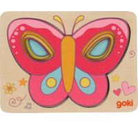 goki Puzzle à couches Papillon 57305 – 5 couches en bois pour tout-petits