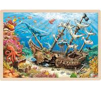 goki 57319 - Puzzle à insérer - Navire coulé - Santa Elena - Motif passionnant du monde sous-marin avec animaux marins - Favorise l'imagination et la motricité des enfants - 46 cm x 33 cm - Lot de 194