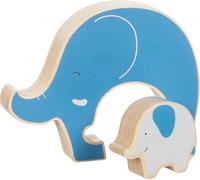 Jouet en bois Puzzle Premier âge éléphant et son petit Goki® - Jou