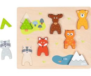 Goki - 57364 - Puzzle Animaux de la forêt en Relief