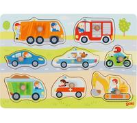 goki 57400 - Puzzle véhicules en Bois - 8 pièces