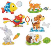 Goki - 57415 - Set de 6 Puzzles Animaux de Compagnie