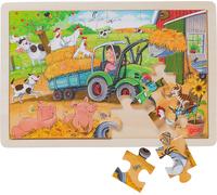 goki 57420 Small Tractor Puzzle 30 x 20 x 0.8 cm Wooden 24 Pieces