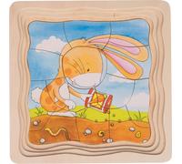 goki 57495 Puzzle à couches potager, multicolore