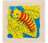 goki 57523 Puzzle à couches La chenille, multicolore