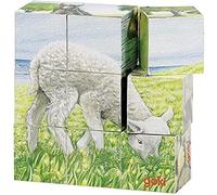 Goki 57607 Farm Animals Cube Puzzle, 10.49 x 10.49 x 3.51 cm