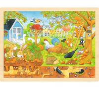 Goki Puzzle 57743 Notre Jardin – 96 pièces, multicolore